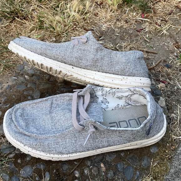 HEY DUDE Wendy Linen (Iron) Grey Womens Shoes- Size 10 - Picture 10 of 10